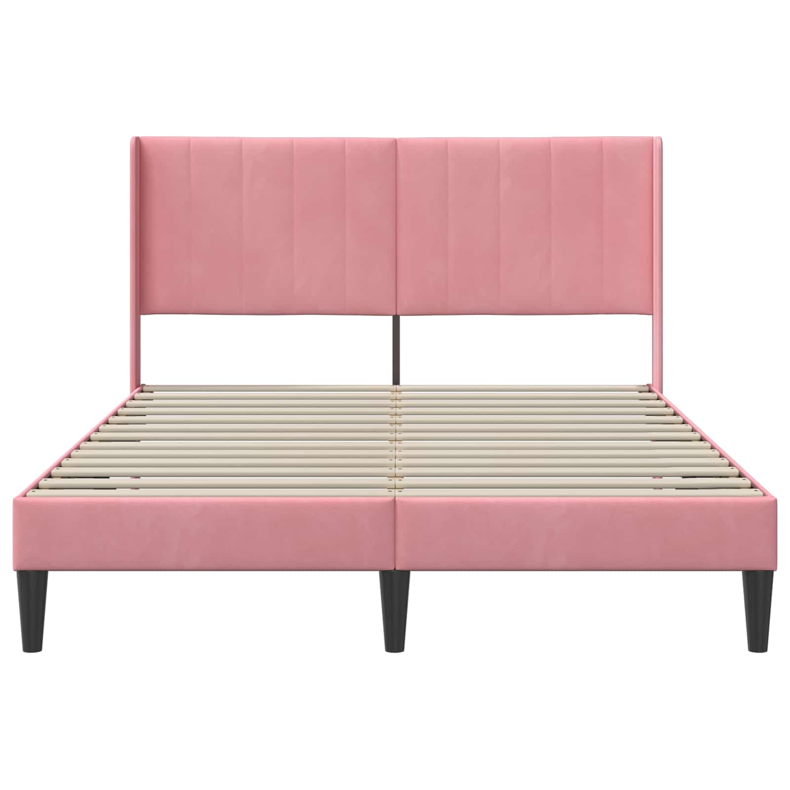 Struttura del letto con testiera Rosa 120 x 190 cm Velluto 42027494