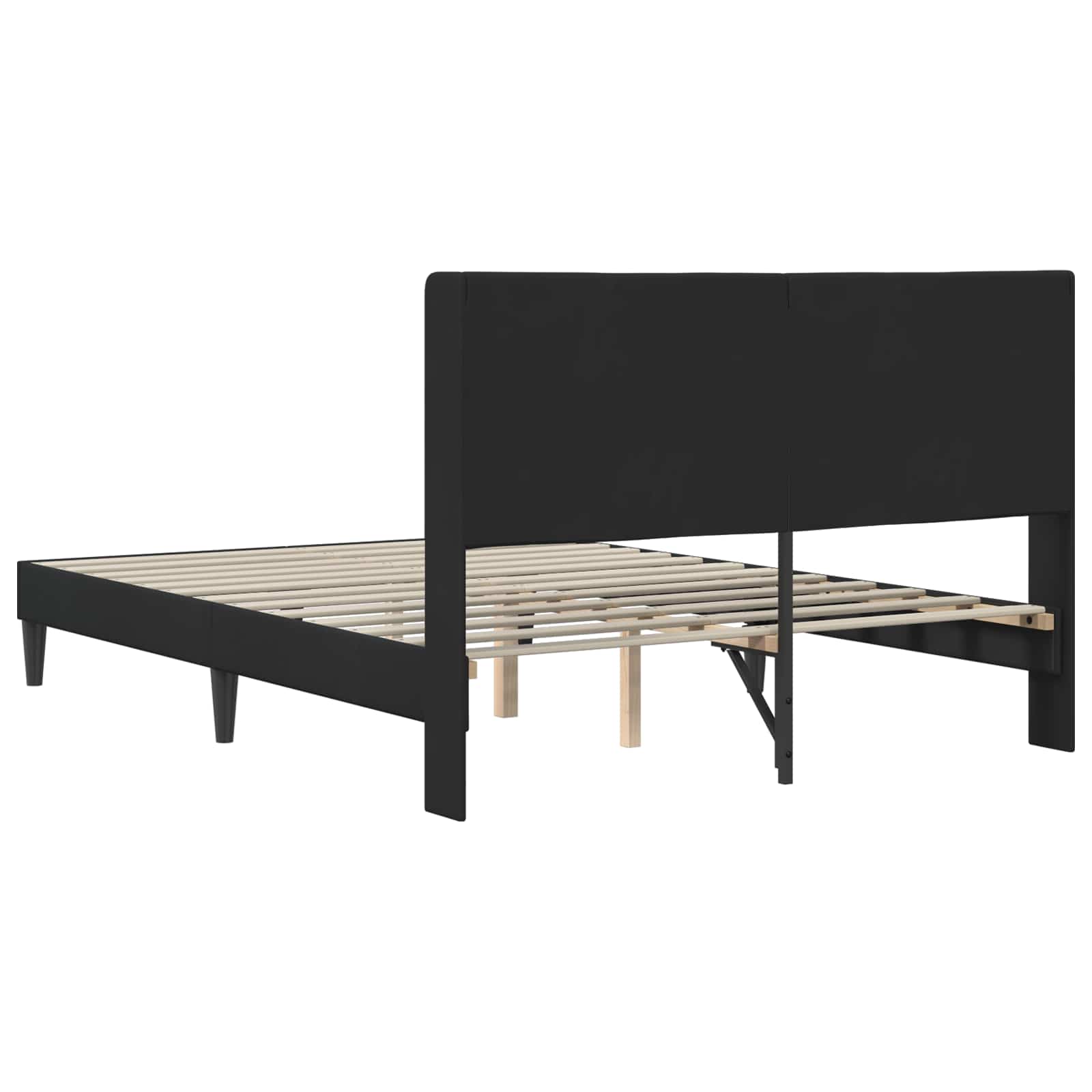 Struttura del letto con testiera Nero 140 x 190 cm Velluto 42027507