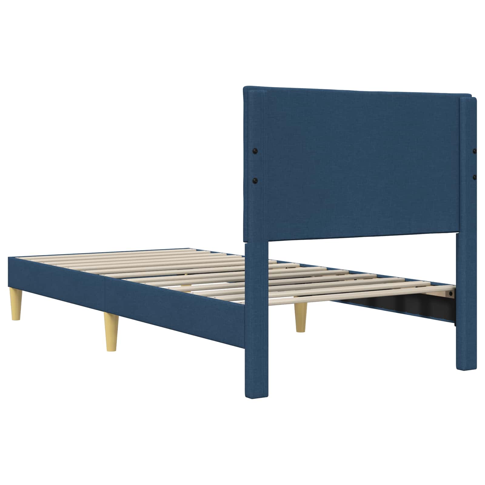 Struttura del letto con testiera Blu 90 x 190 cm Tessuto 42027557