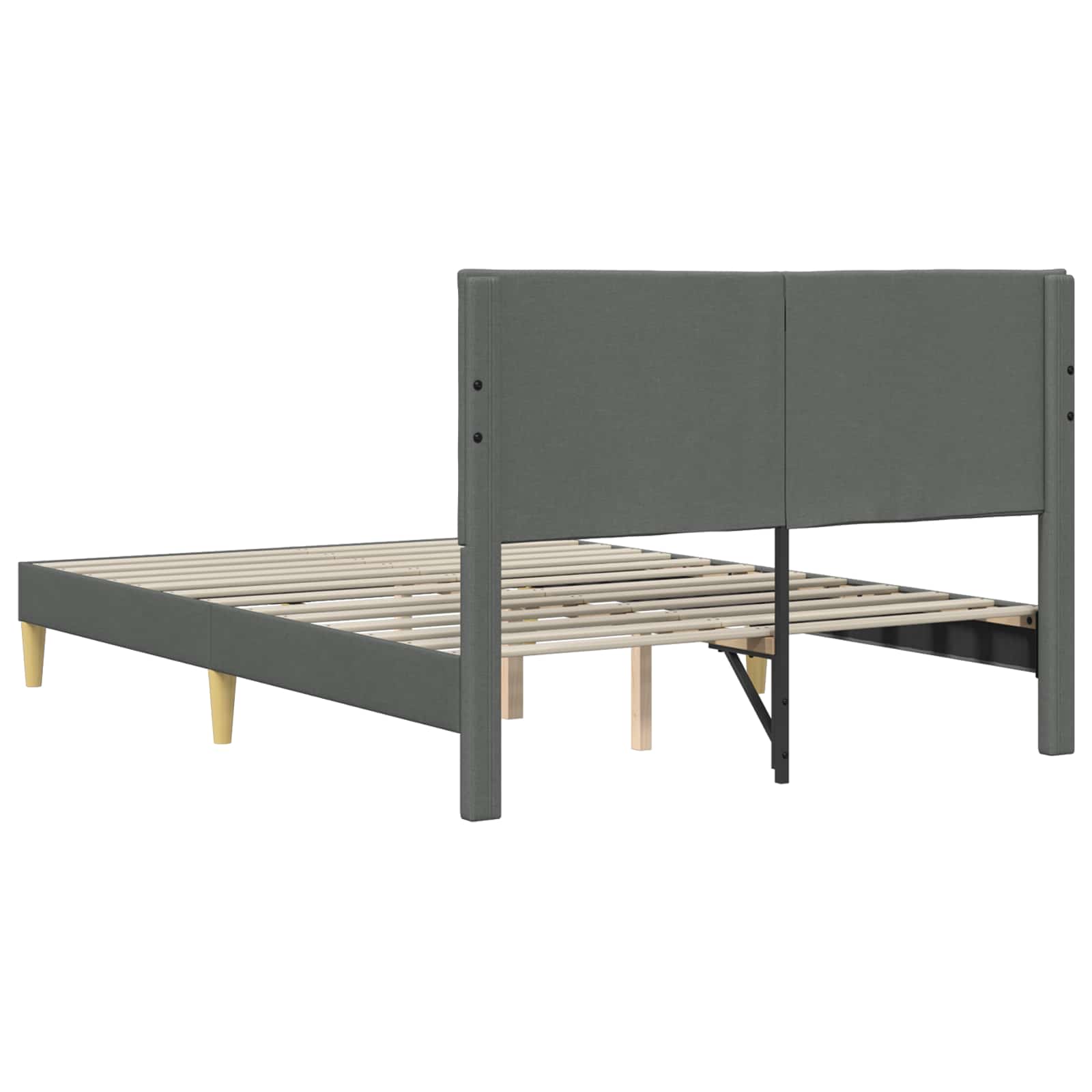 Struttura del letto Grigio scuro 120 x 190 cm Tessuto 42027571