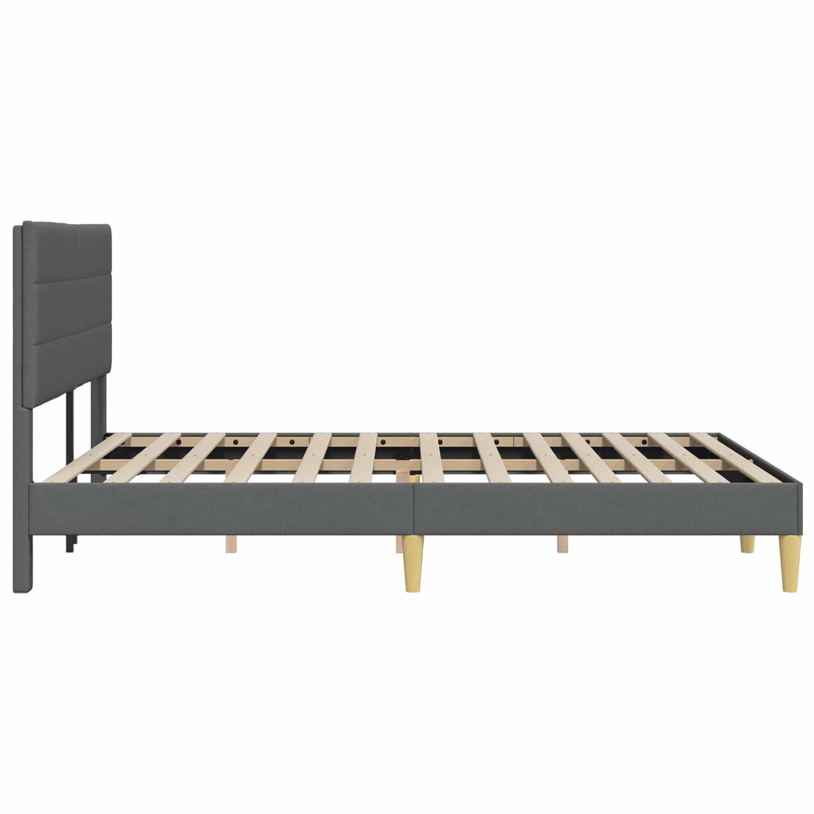 Struttura del letto Grigio scuro 120 x 190 cm Tessuto 42027571