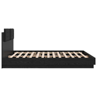 Struttura letto con testata Rovere Nero 200 x 200 cm 3416333