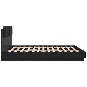 Struttura letto con testata Rovere Nero 200 x 200 cm 3416333