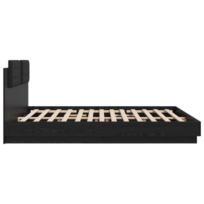 Struttura letto con testata Rovere Nero 180 x 200 cm 3416336