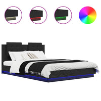 Struttura letto con testata Rovere Nero 160 x 200 cm 3416339