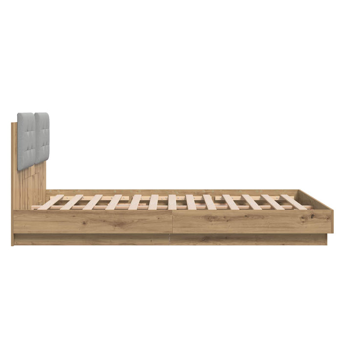 Struttura letto con testata Rovere artigianale 150 x 200 cm 3416341