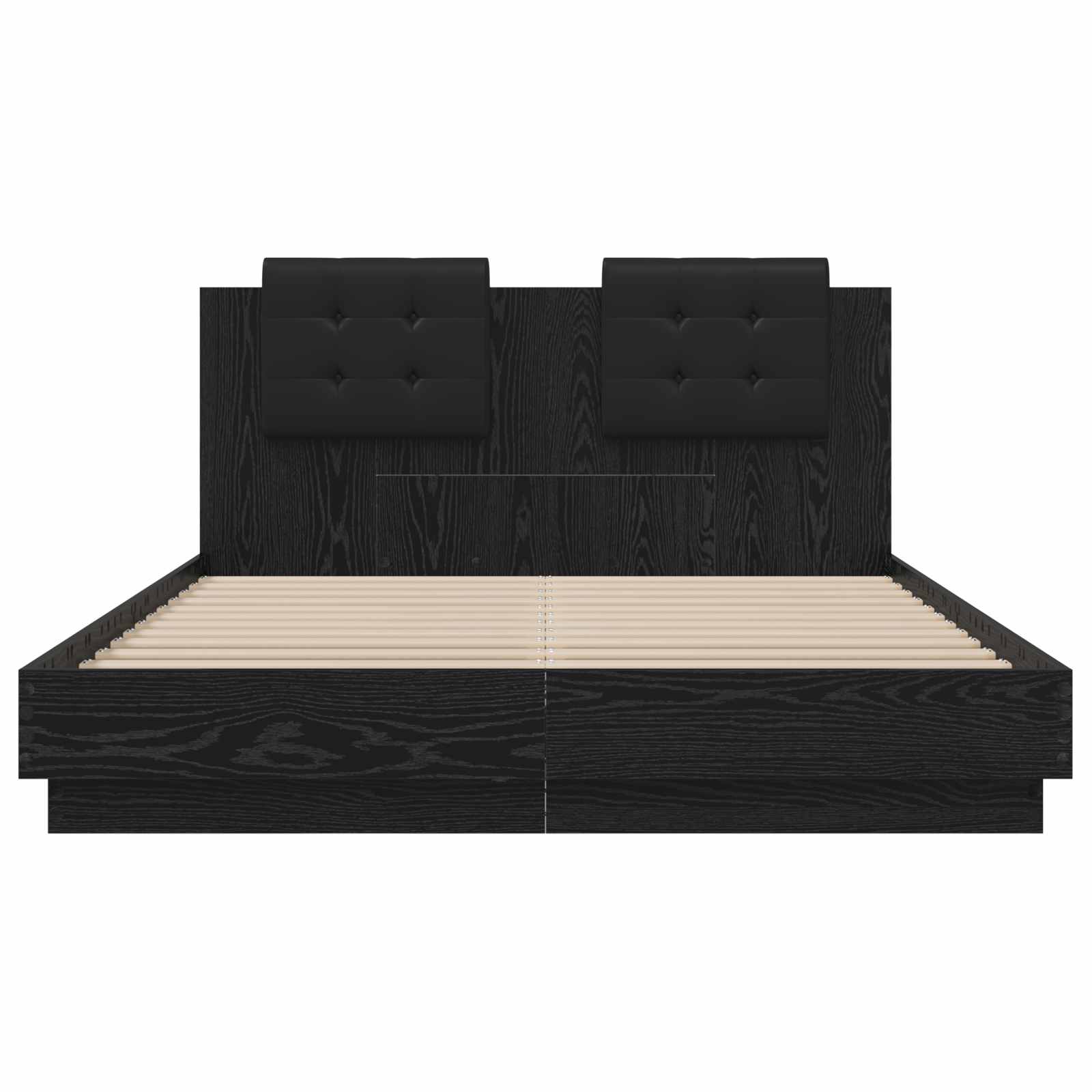 Struttura letto con testata Rovere Nero 150 x 200 cm 3416342