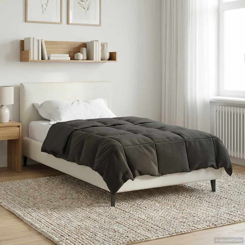 Duvet Estivo Trapuntato Antracite 155 x 220 cm Microfibra 42025912