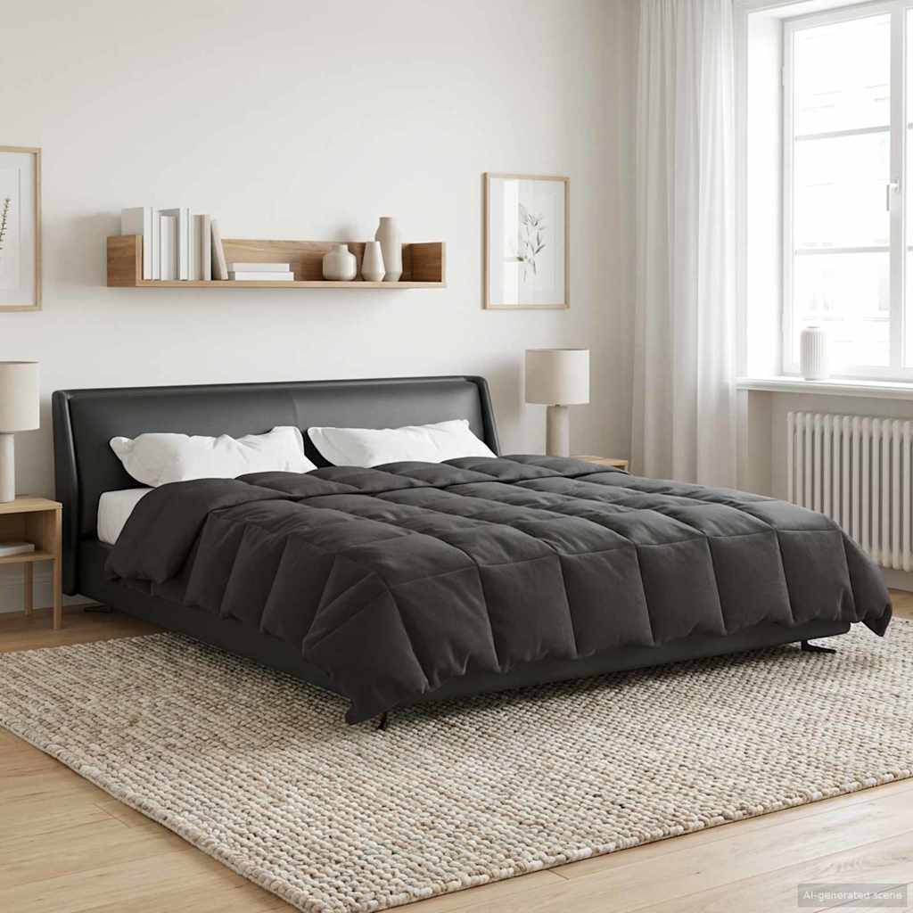 Duvet Estivo Trapuntato Antracite 220 x 240 cm Microfibra 42025914