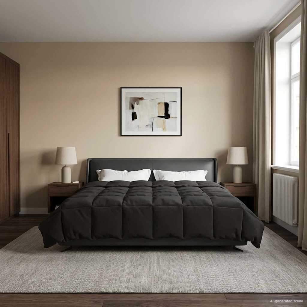 Duvet Estivo Trapuntato Antracite 220 x 240 cm Microfibra 42025914
