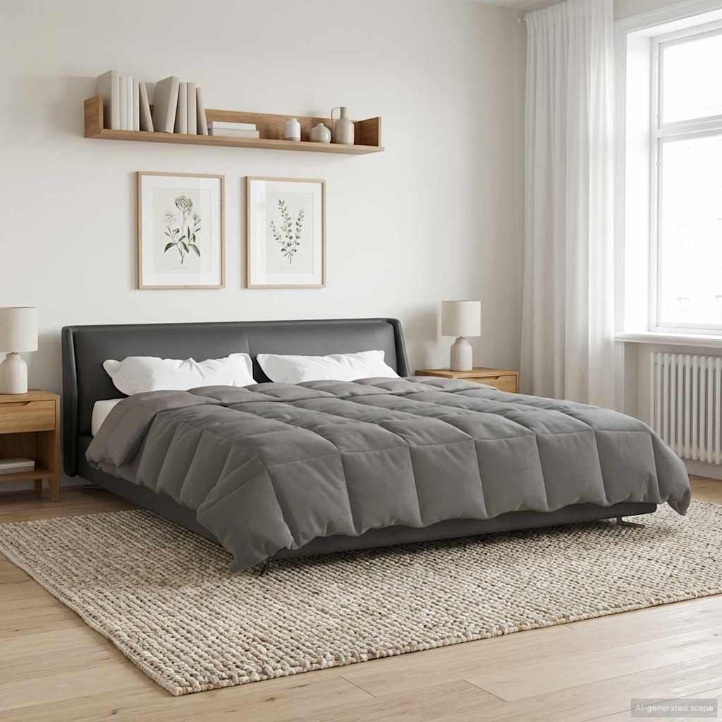 Duvet Estivo Trapuntato Grigio chiaro 200 x 240 cm Microfibra 42025921