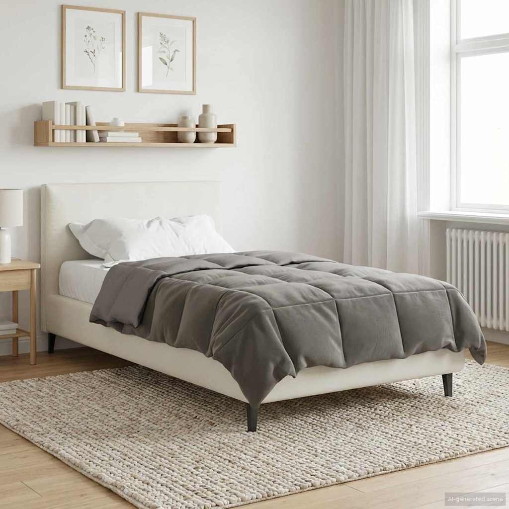 Duvet Estivo Trapuntato Grigio chiaro 140 x 220 cm Microfibra 42025923