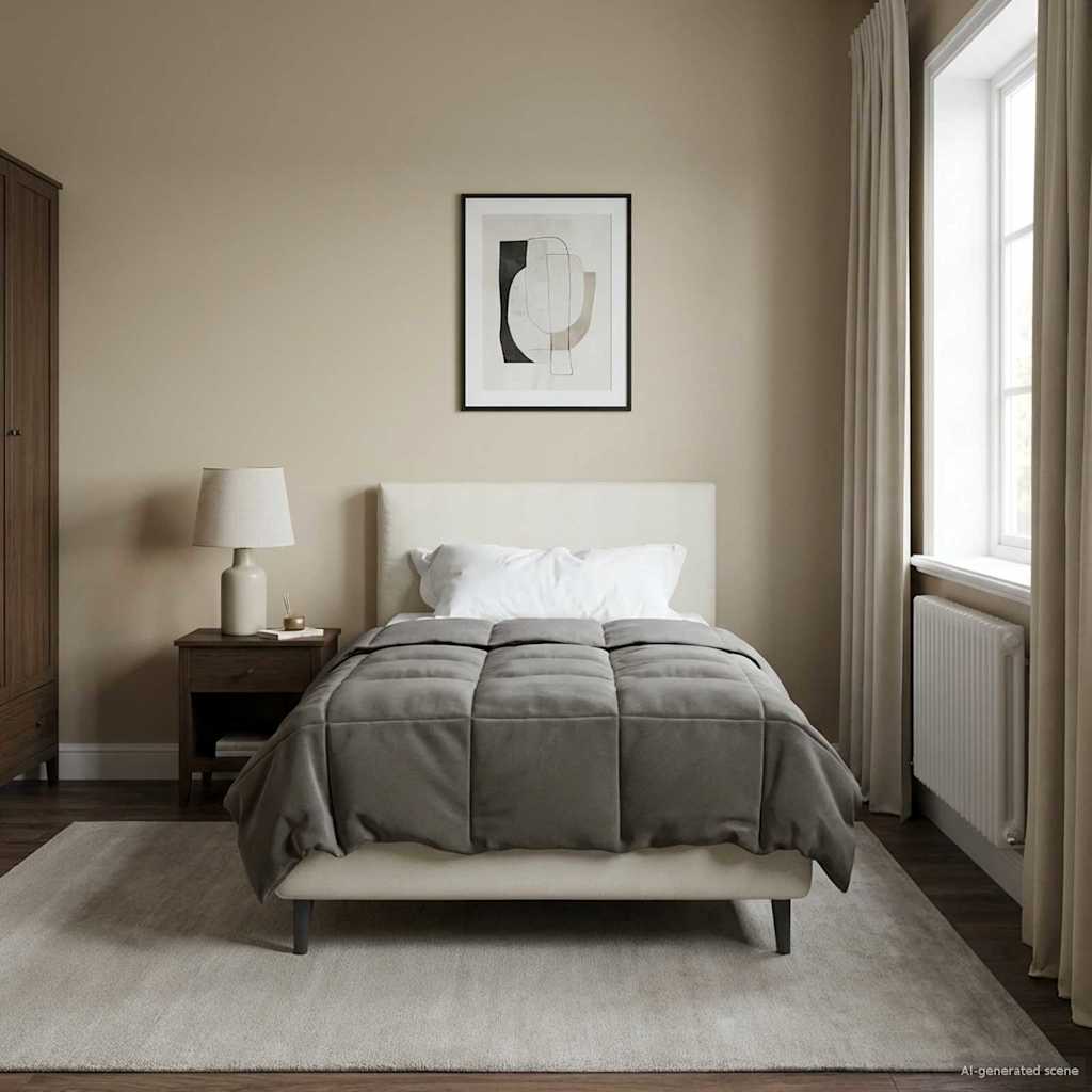 Duvet Estivo Trapuntato Grigio chiaro 140 x 220 cm Microfibra 42025923