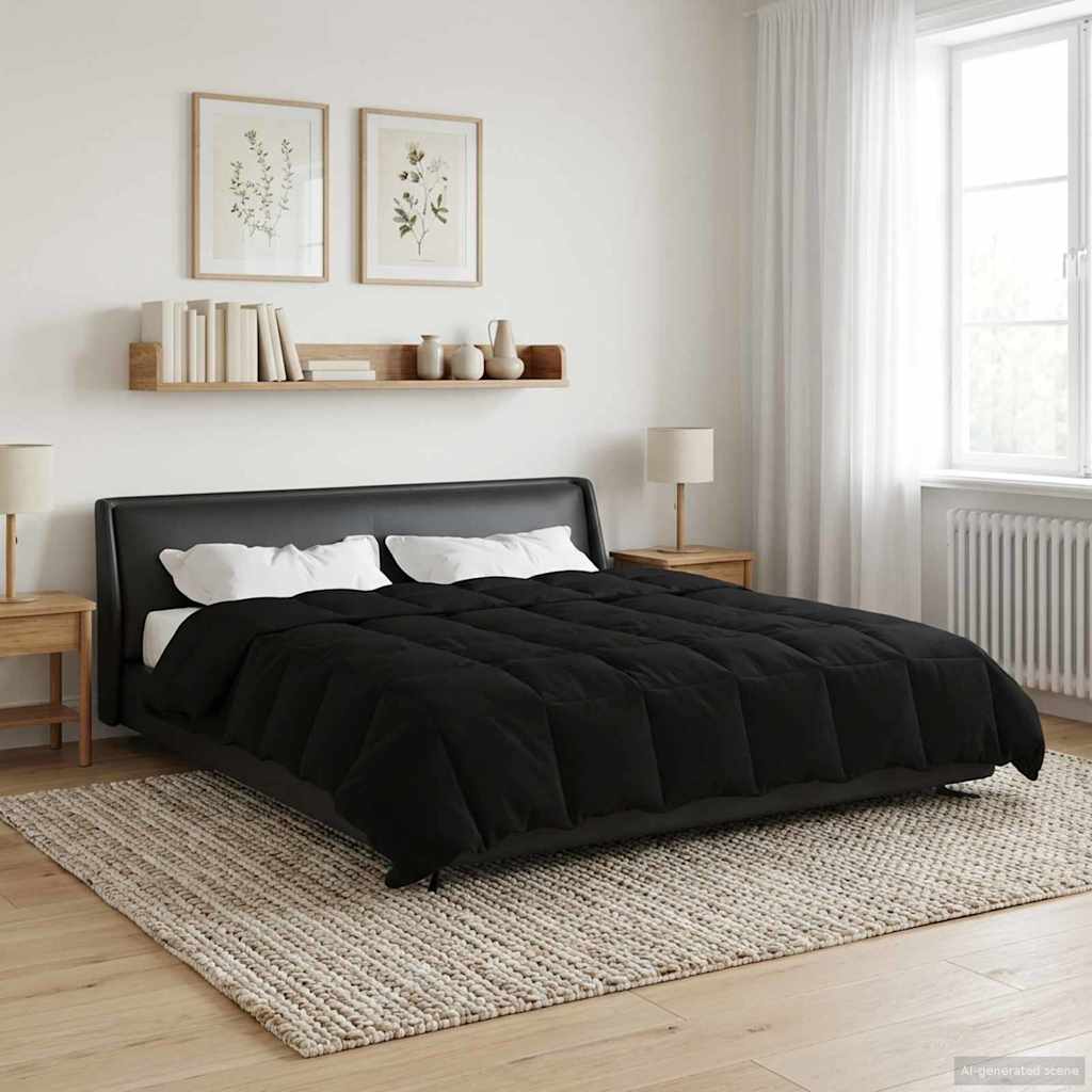Duvet Estivo Trapuntato Nero 220 x 240 cm Microfibra 42025938