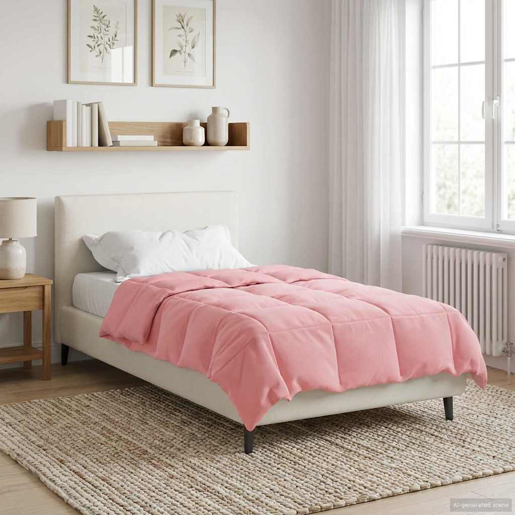 Duvet Estivo Trapuntato Rosa 155 x 200 cm Microfibra 42025943