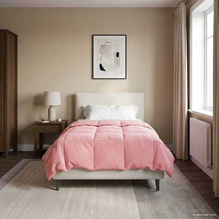 Duvet Estivo Trapuntato Rosa 155 x 200 cm Microfibra 42025943