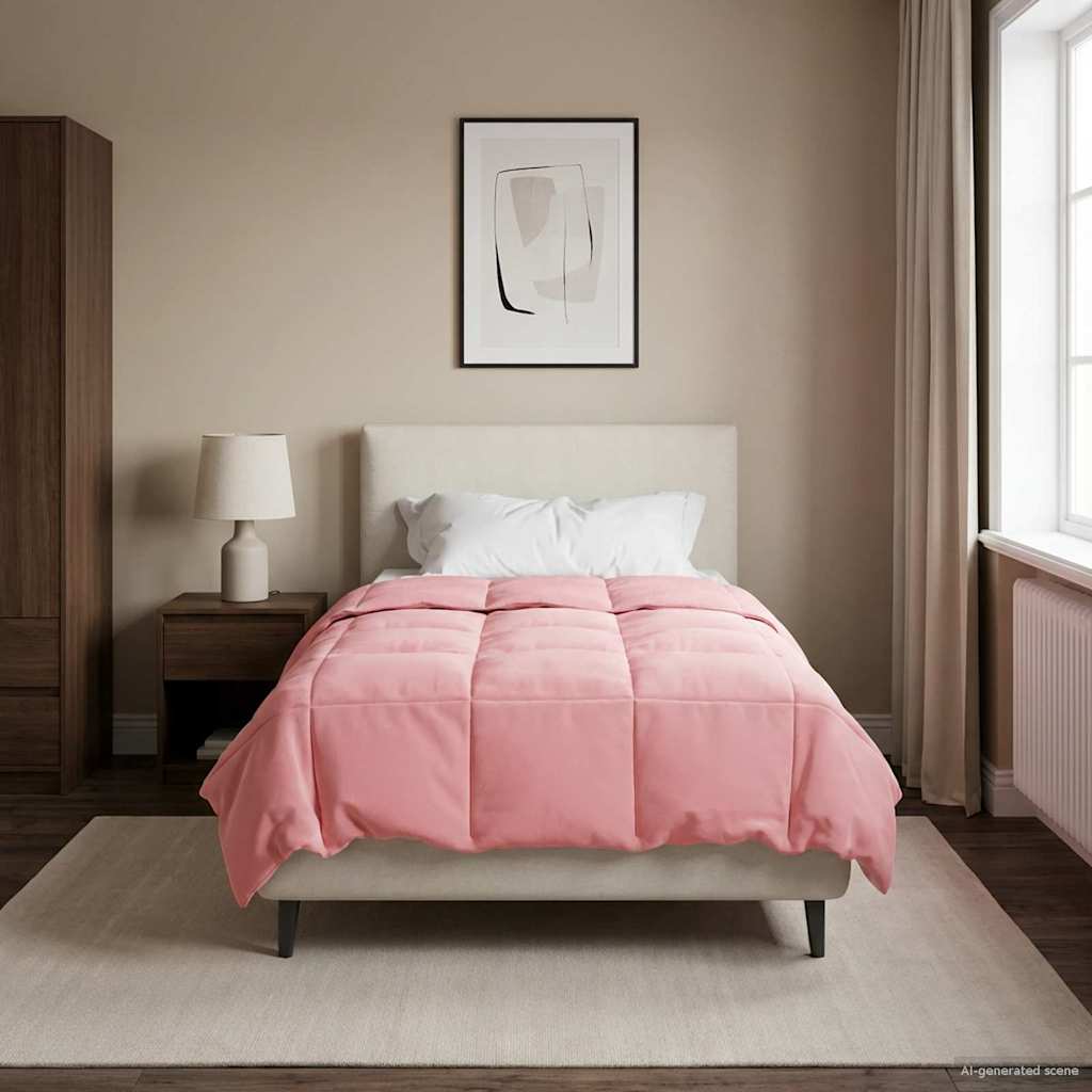 Duvet Estivo Trapuntato Rosa 135 x 220 cm Microfibra 42025946