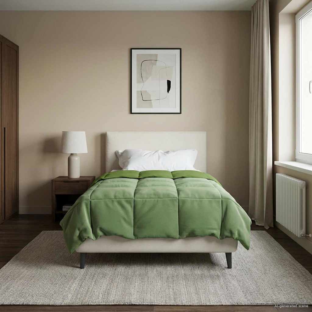 Duvet Estivo Trapuntato Verde 155 x 200 cm Microfibra 42025955