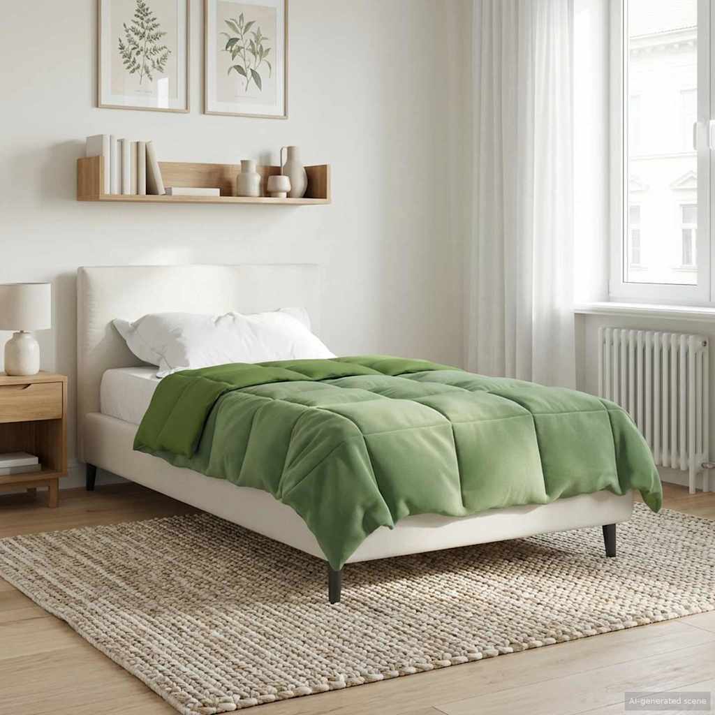 Duvet Estivo Trapuntato Verde 135 x 220 cm Microfibra 42025958