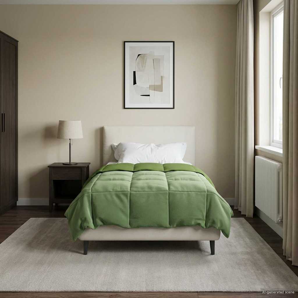 Duvet Estivo Trapuntato Verde 135 x 220 cm Microfibra 42025958
