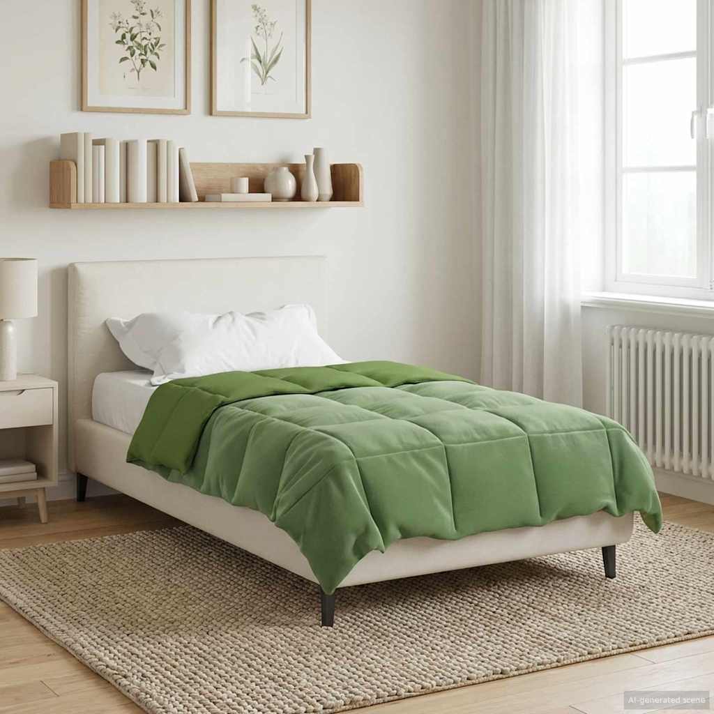 Duvet Estivo Trapuntato Verde 155 x 220 cm Microfibra 42025960