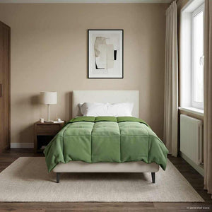 Duvet Estivo Trapuntato Verde 155 x 220 cm Microfibra 42025960