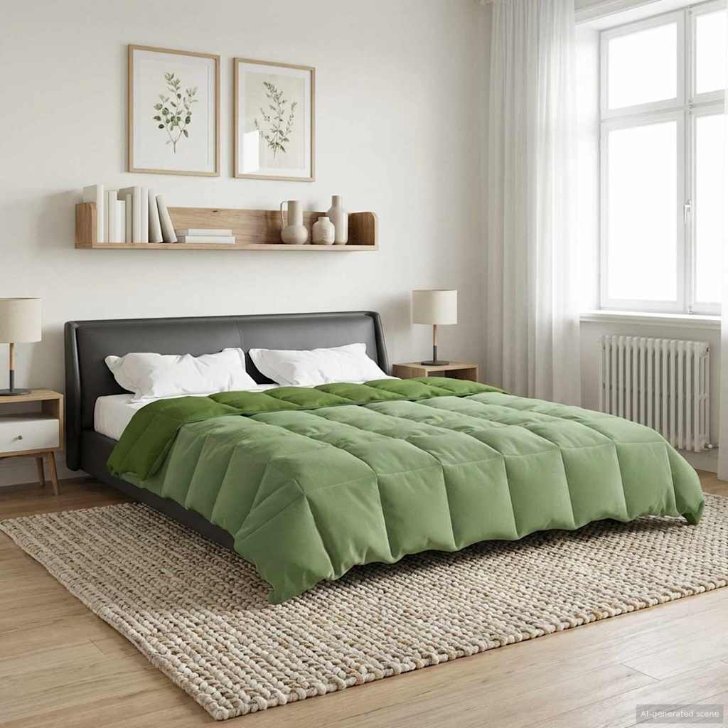 Duvet Estivo Trapuntato Verde 240 x 260 cm Microfibra 42025964