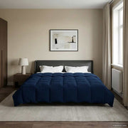 Duvet Estivo Trapuntato Blu Scuro 200 x 220 cm Microfibra 42025973