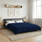 Duvet Estivo Trapuntato Blu Scuro 220 x 240 cm Microfibra 42025974