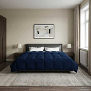 Duvet Estivo Trapuntato Blu Scuro 240 x 260 cm Microfibra 42025976