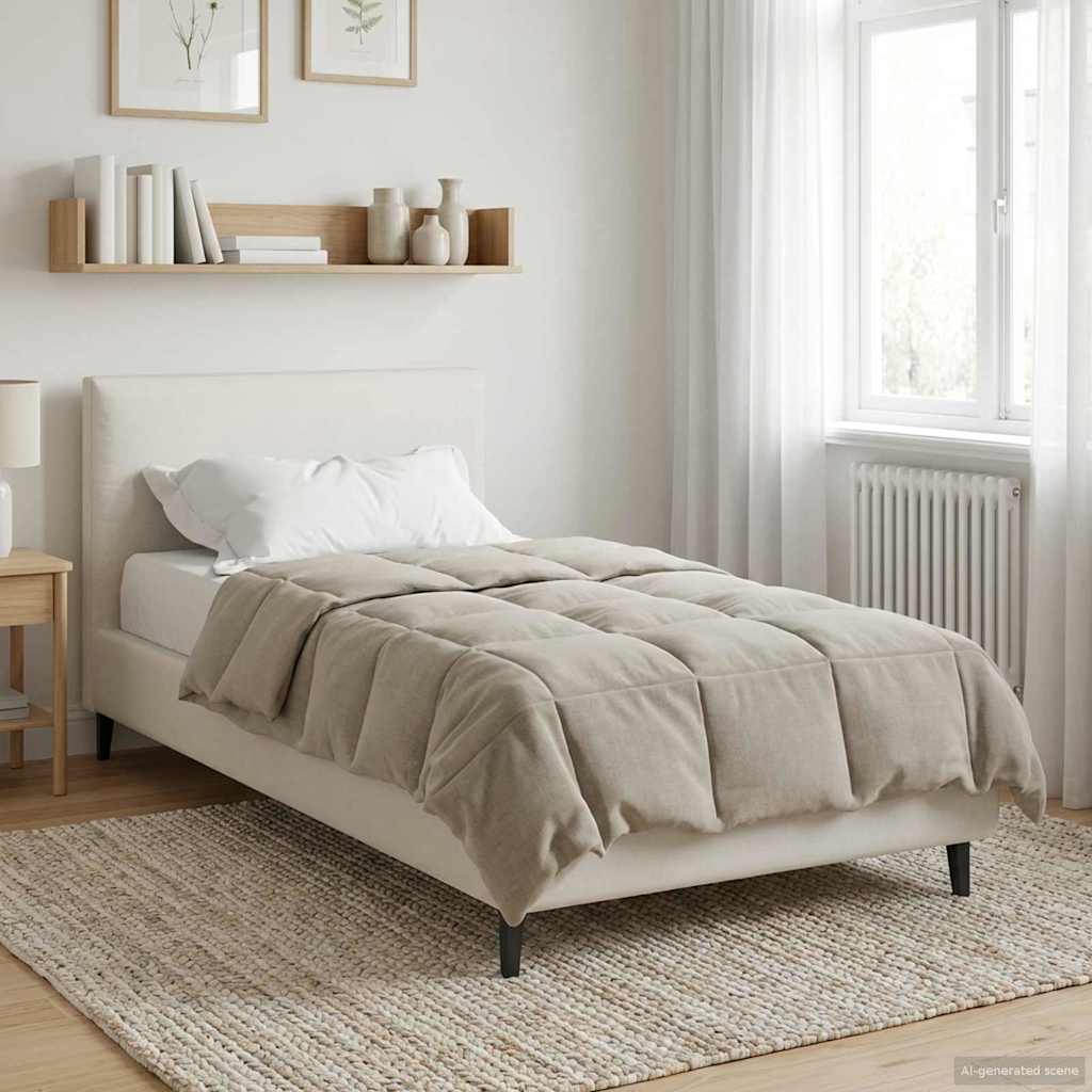Duvet Estivo Trapuntato Crema 135 x 200 cm Microfibra 42025977