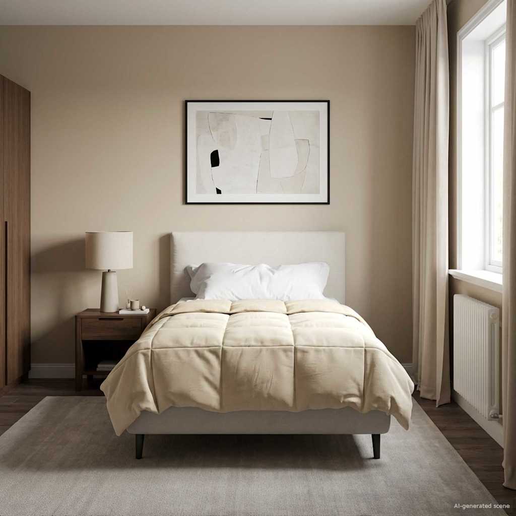 Duvet Estivo Trapuntato Crema 140 x 200 cm Microfibra 42025978