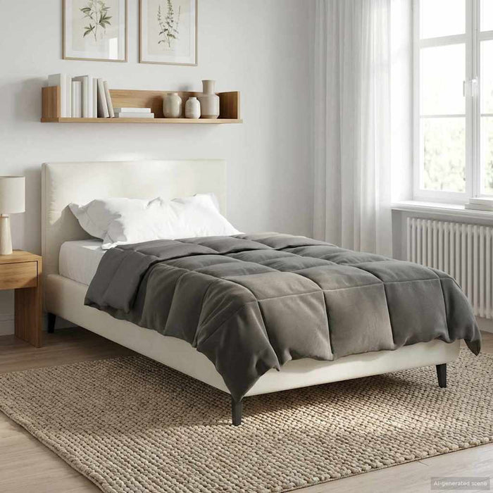 Piumone Completo Annuale Grigio chiaro 135 x 200 cm Microfibra 42026001