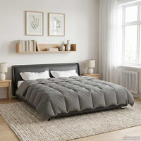 Piumone Completo Annuale Grigio chiaro 240 x 260 cm Microfibra 42026012