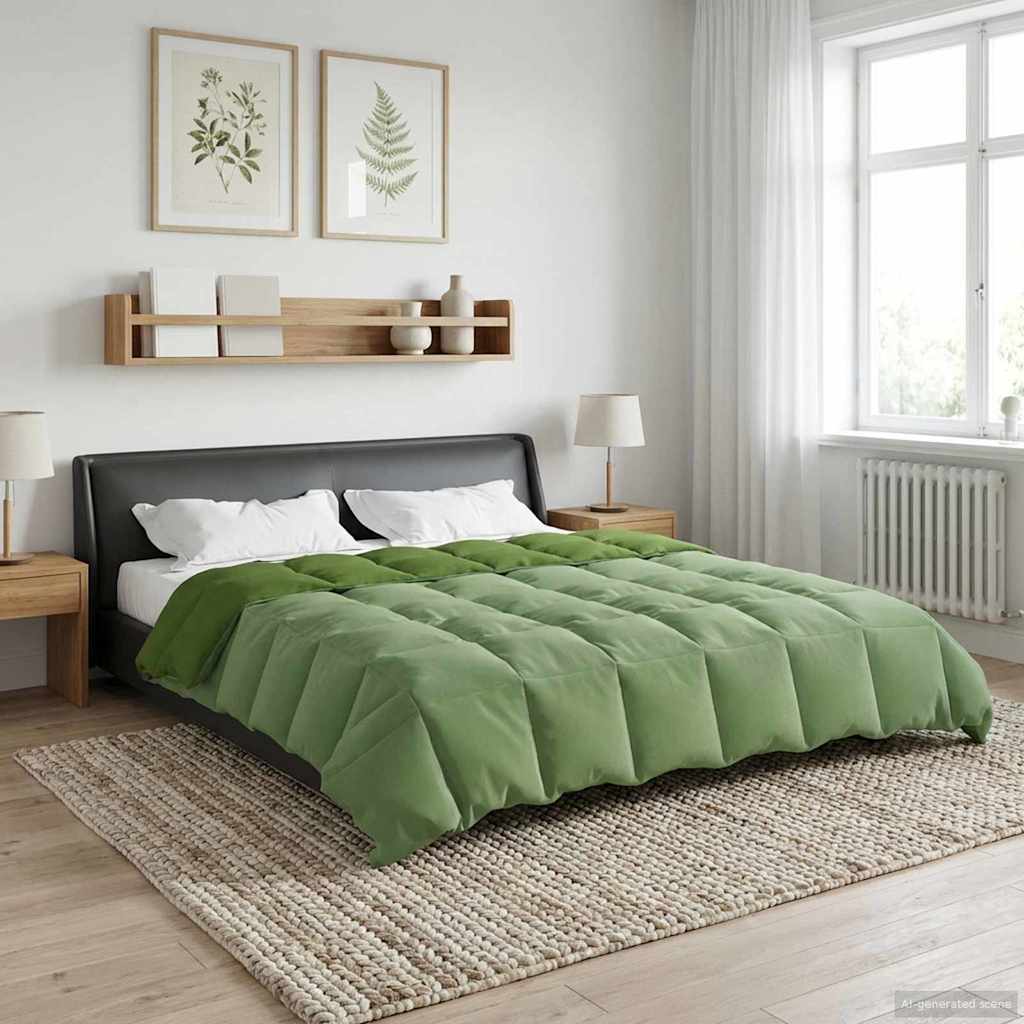 Piumone Completo Annuale Verde 200 x 220 cm Microfibra 42026045