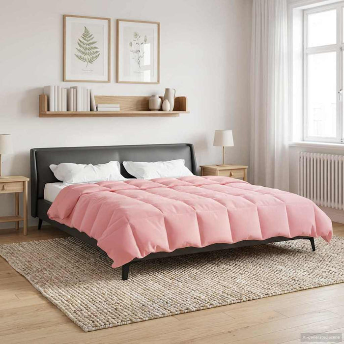 Duvet Invernale Trapuntato Rosa 200 x 220 cm Microfibra 42026117