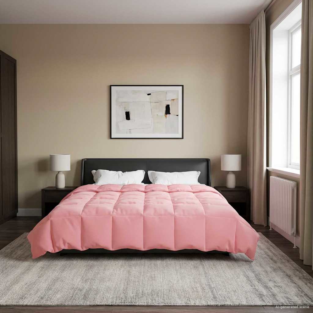 Duvet Invernale Trapuntato Rosa 200 x 220 cm Microfibra 42026117