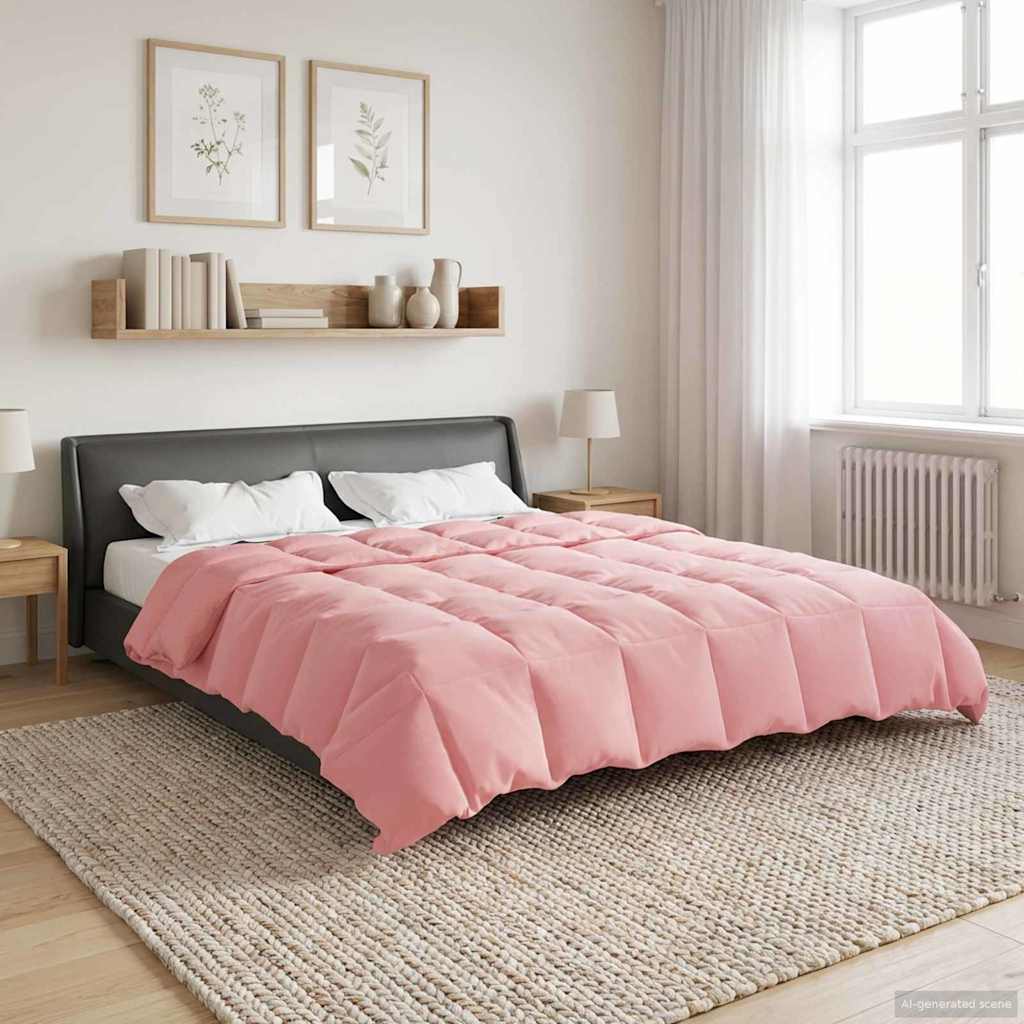 Duvet Invernale Trapuntato Rosa 220 x 260 cm Microfibra 42026119