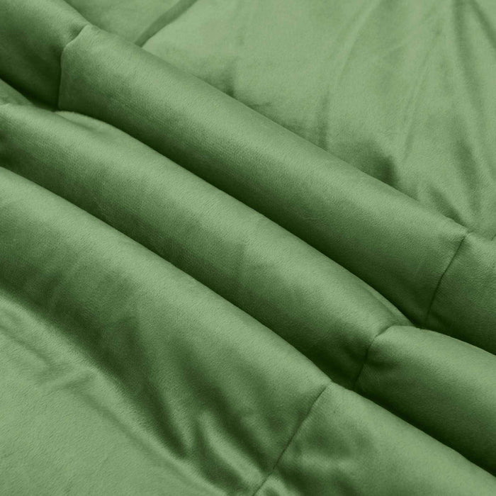 Duvet Invernale Trapuntato Verde 155 x 200 cm Microfibra 42026123
