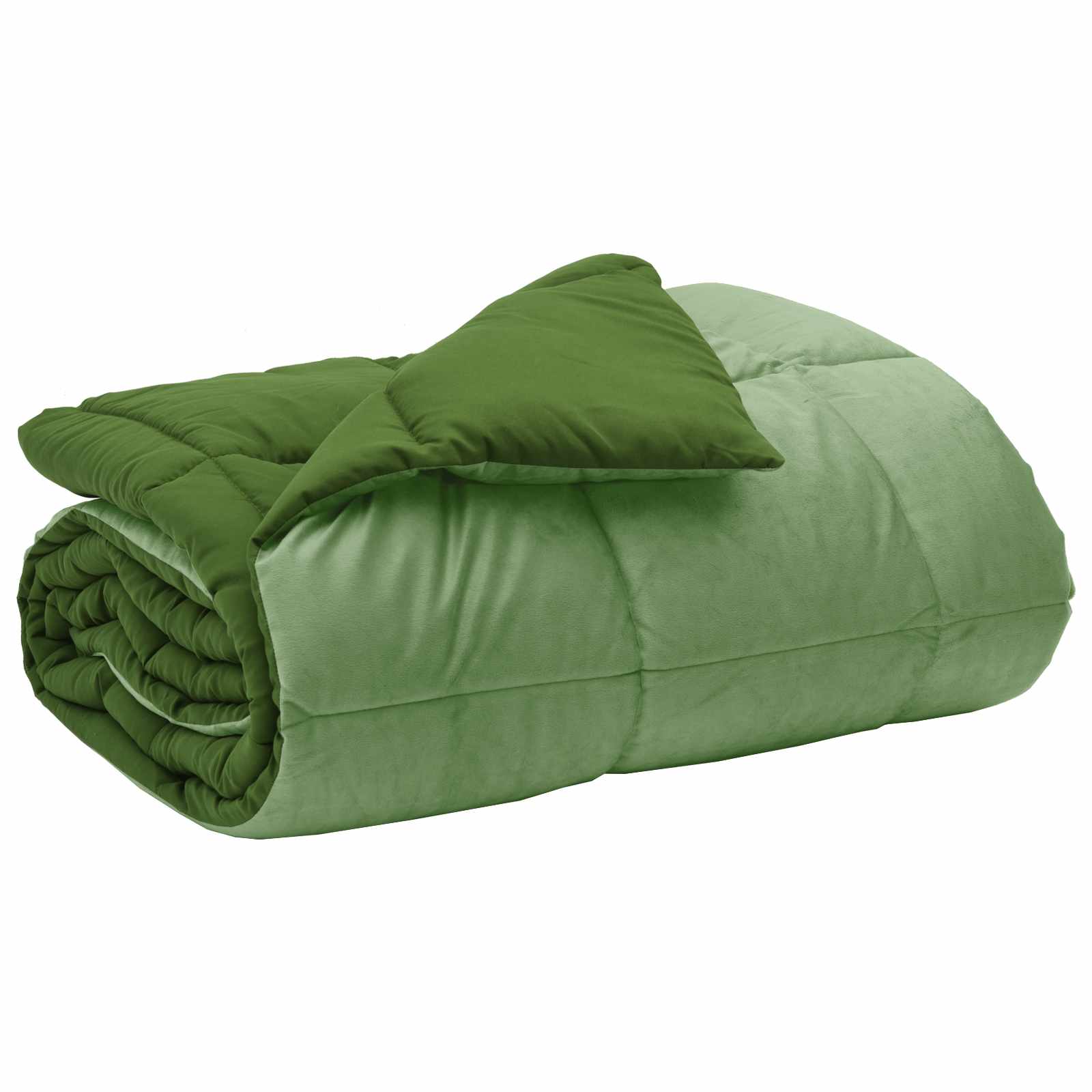Duvet Invernale Trapuntato Verde 155 x 200 cm Microfibra 42026123