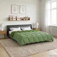 Duvet Invernale Trapuntato Verde 220 x 240 cm Microfibra 42026130