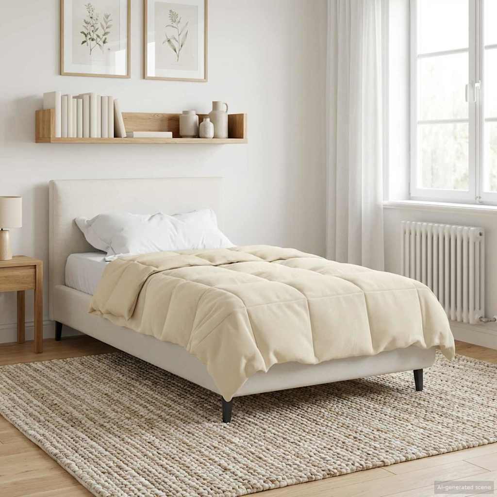 Duvet Invernale Trapuntato Crema 135 x 200 cm Microfibra 42026145