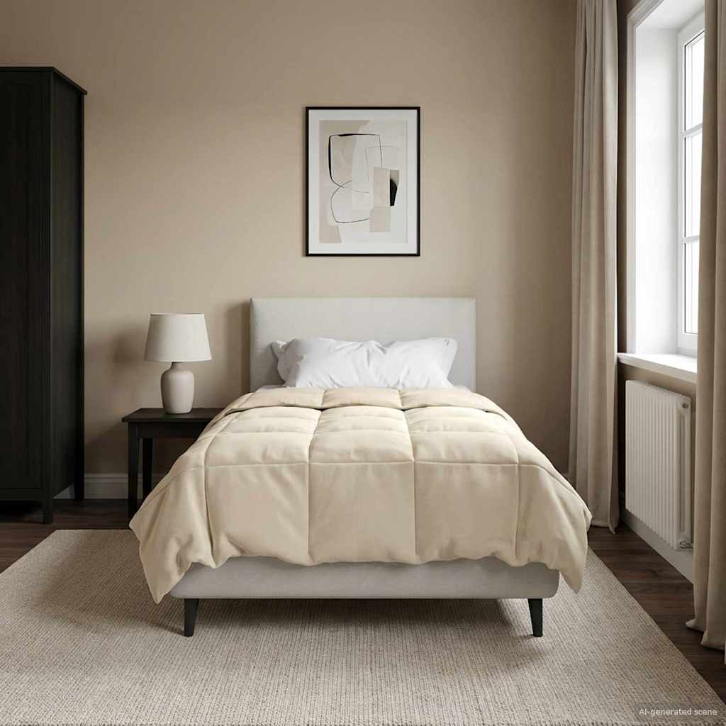 Duvet Invernale Trapuntato Crema 135 x 200 cm Microfibra 42026145