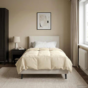 Duvet Invernale Trapuntato Crema 140 x 220 cm Microfibra 42026151