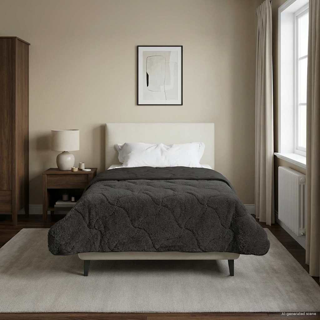 Piumone Completo Annuale Trapuntato Antracite 155 x 200 cm 42026231