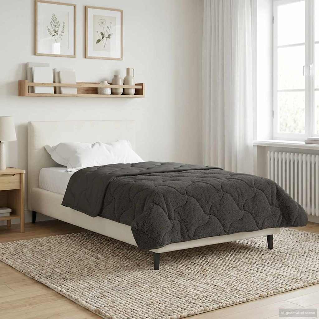 Piumone Completo Annuale Trapuntato Antracite 155 x 220 cm 42026236
