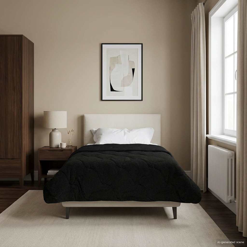 Piumone Completo Annuale Trapuntato Nero 135 x 200 cm 42026253