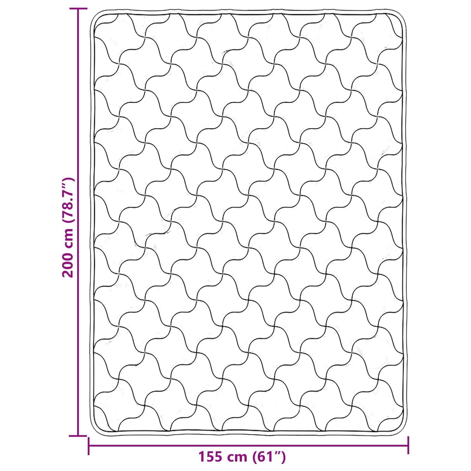 Piumone Completo Annuale Trapuntato Nero 155 x 200 cm 42026255
