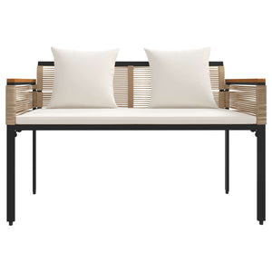 Set di Mobili da Esterno con cuscino 4 pcs Beige e Bianco Crema 42025228