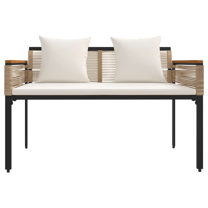 Set di Mobili da Esterno con cuscino 4 pcs Beige e Bianco Crema 42025228